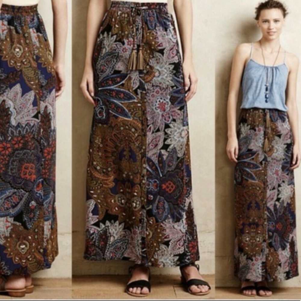 Vanessa Virginia Paisley Boho Maxi Skirt
